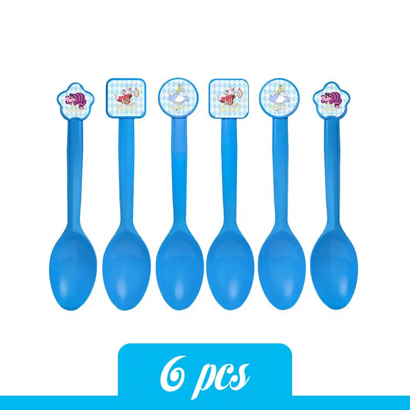Spoon Алиса тематическая вечеринка на день рождения набор украшений бумажный стаканчик Дети Девочка День дети АЛИСА вечерние принадлежности послеобеденный чай - Цвет: Spoon