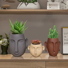 Простые современные абстрактные вазы для лица из смолы, украшения для дома, гостиной, офиса, отеля, рабочего стола, клуба, статуэтки, ремесла