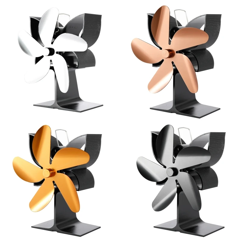 

SF901G 5 Blades Heat Powered Stove Fan for Wood Log Burner Heater Fireplace Fuel Saving Quiet Ecofan Efficient