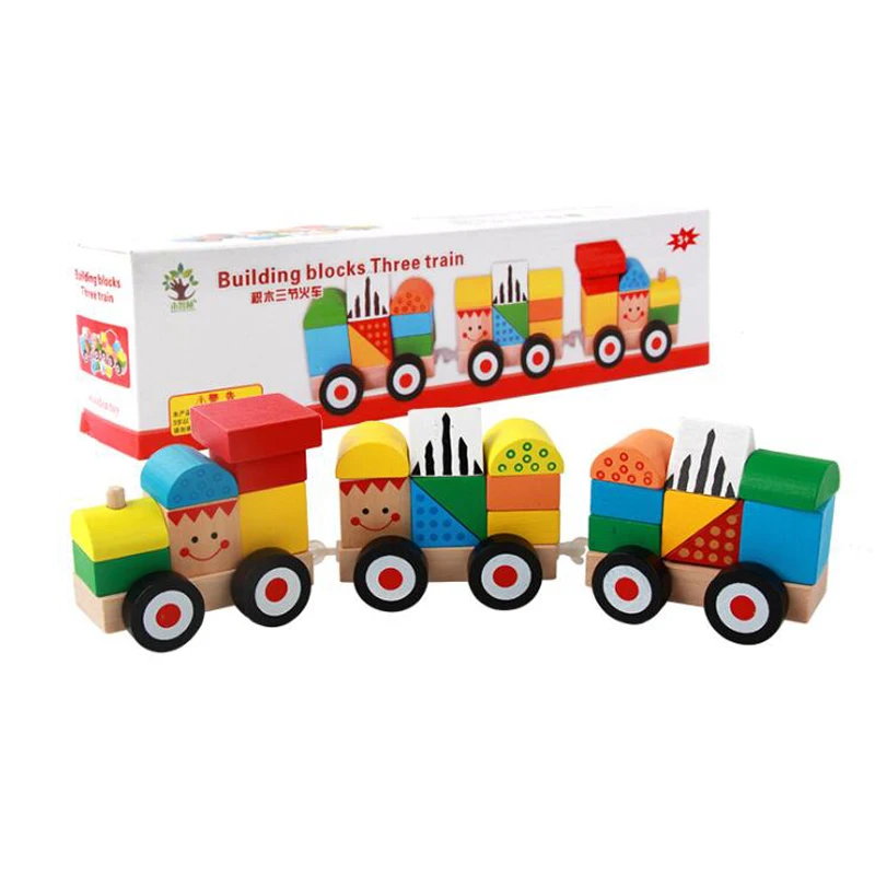 Wooden Trains Toys Track Railway Vehicles Toys Wood Locomotive Cars For Children Kids Gift Trains Model