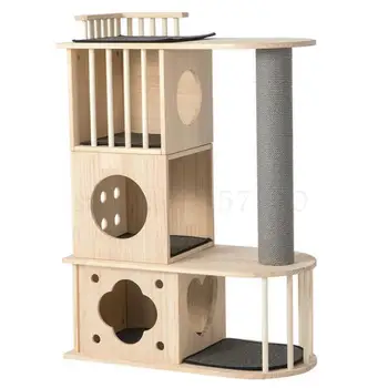

Cat climbing frame cat nest cat tree one cat climbing frame solid wood imported Finnish pine SF