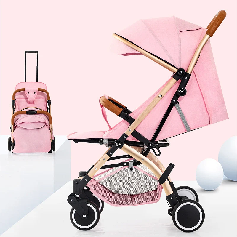 gold and pink Детские коляски Самолет Легкий Портативный путешествия коляска детская коляска Yoya портативная мини коляска( в большинство стран - Цвет: gold and pink