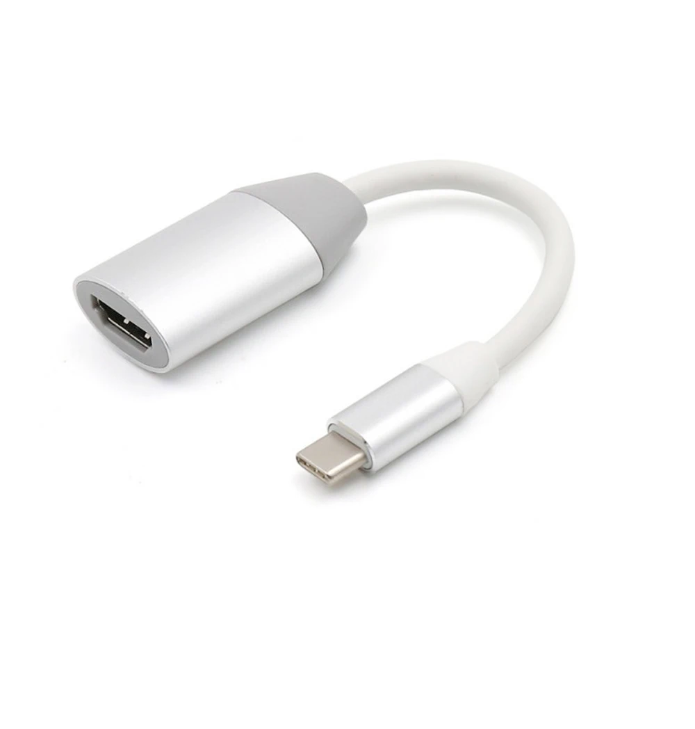Переходник type-C на HDMI разъем USB гнездо-гнездо 3,1 Тип C на HDMI конвертер Кабель-адаптер для Macbook Chromebook - Цвет: Silver