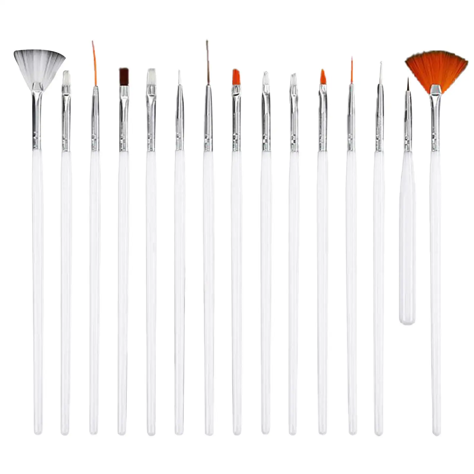 Nail Art Lines Painting Pen Brush Striper Daisy Acrylic Fan Gradient Shading UV Gel Polish Tips Flower Salon Manicure Tools