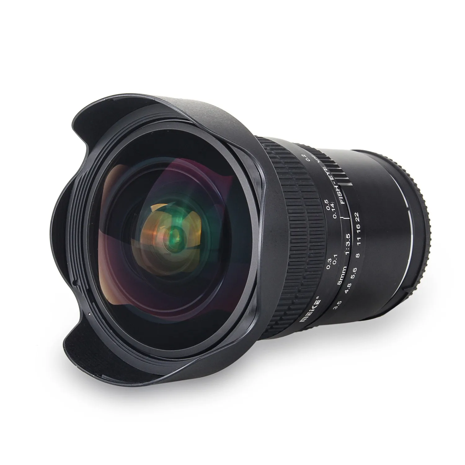 Объектив Meike 8 мм f/3,5 широкоугольный Рыбий глаз для камеры sony Alpha и Nex беззеркальная E-Mount с APS-C