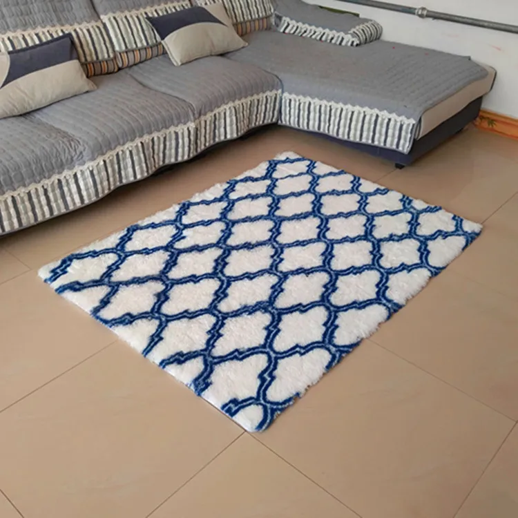 Tie-dye bedside mat thicken balcony coffee table blanket encryption plus soft color solid floor mat living room leopard carpet - Цвет: 6