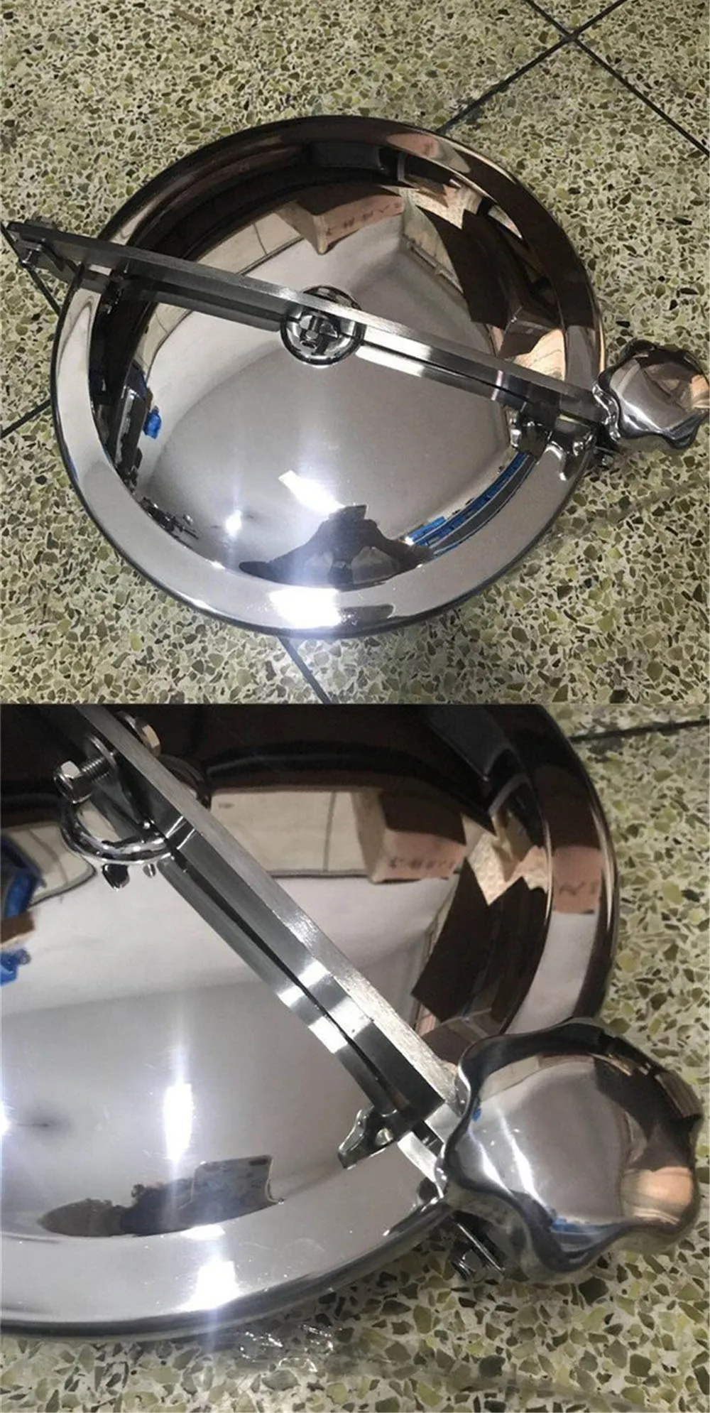DN500 санитарный круглый бак без давления крышка люка из нержавеющей стали