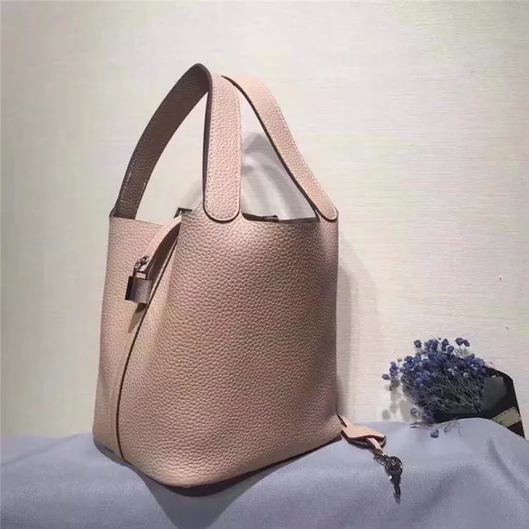 Leather Lady Cabbage Basket with Large Capacity
