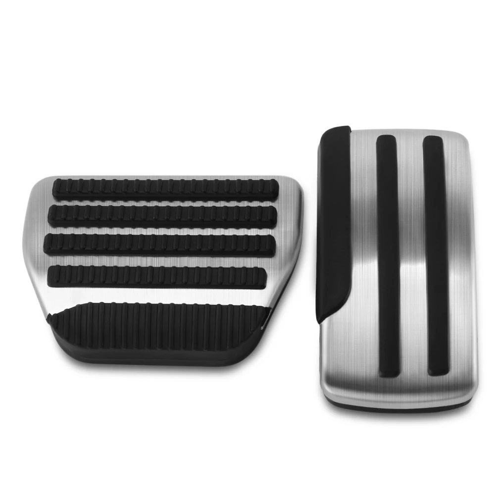 AT 2 Pcs Педали автомобильные для Nissan X-trail T31 Qashqai J10 автомобиль из нержавеющей стали на MT педаль Крышка для Nissan X-trail 2010-2013 Qashqai 2012-15 - Название цвета: AT 2 Pcs