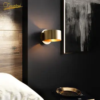 

Modern LED Golden Luster Wall Lamp Lighting Nordic Minimalist Corridor Bedside Wall Lightsindustrial Bedroom Lighting Wall Lamp