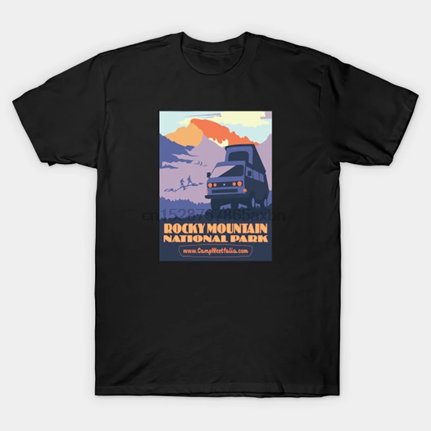Винтажная Футболка Campervan in Rocky Mountain национальный парк футболка estes Park syncro vanlife |