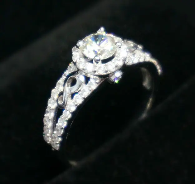 0.5ct 925 пробы серебряные ювелирные изделия женские SONA Диамант кольцо полосы набор полный размер