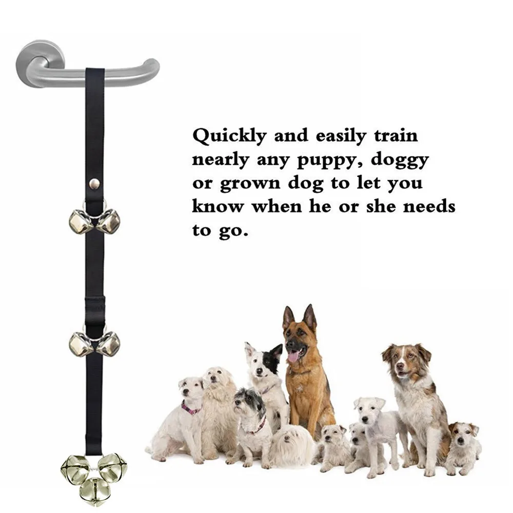 Собачьи дверные колокольчики премиум качества учебный Горшок Большие регулируемые колокольчики для собак