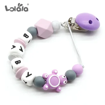 

Hot Personalised Name Silicone Beads Baby Pacifier Clip Teether Free Shipping Products Gifts