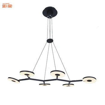 

China Home Bedroom Decorative Iron Acrylic Fittings Led Fancy Light For Home Lustre Pendente kitchen dining bar