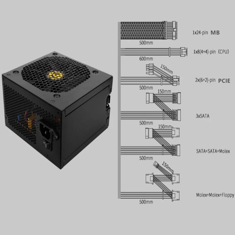 Блок питания для Antec 1660 2060 стабильный выход тихий блок питания 500 Вт блок питания AP500
