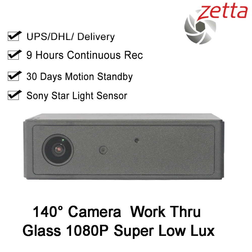 ZettaZ82 minicámara Lux súper baja para coche, grabadora de vídeo, detección de movimiento, Monitor gran angular, batería, protección de seguridad, CCTV, interior