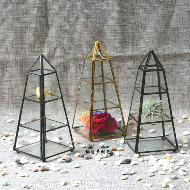 

Glass Jewelry Box European Jewelry Storage Rack Retro Jewelry Box Display Stand Props