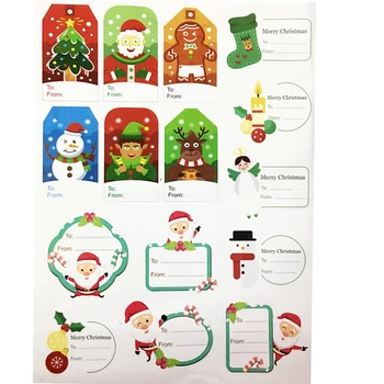

Christmas Sticker Christmas Gift Name Labels Santa Claus Snowman Handmade Sealing Stickers Xmas Navidad Gift New Year Sticker