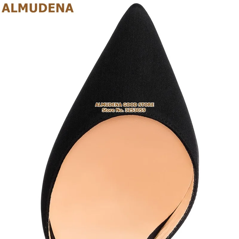 红色黑色色丁布后跟大蝴蝶结系带凉鞋尖头单鞋CL款 (20)