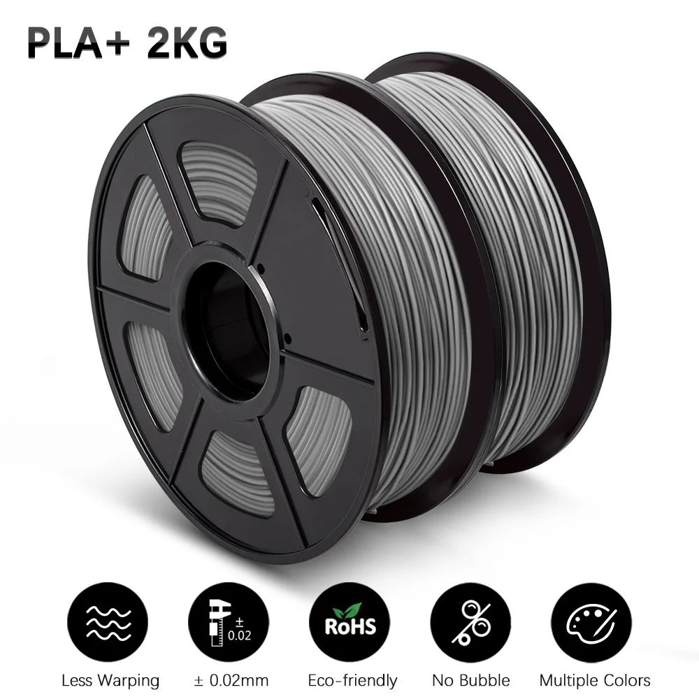 2 Rolls PLA Plus Filament Original 1.75mm Dooling Consumables Creative 3D Material For All Type 3D Printer best 3d printer filament 3D Printing Materials