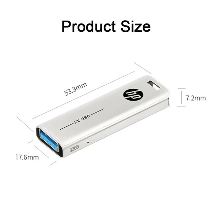 Hp USB флэш-накопитель X796W 512GB ручка-накопитель Cle USB3.1 32GB 64GB 128GB 256GB металлический диск на ключе креативная металлическая флеш-карта памяти