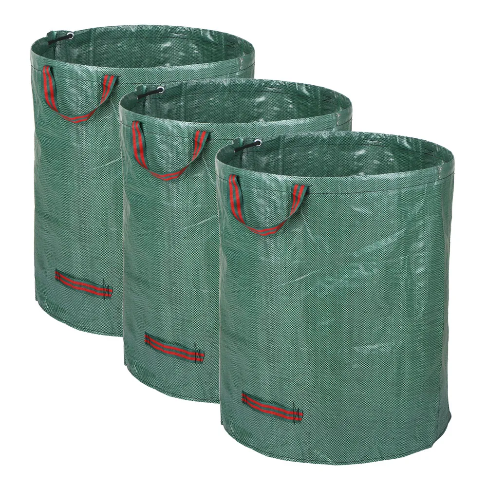 

3pcs/set 72 Gallons Garden Bag Set of 3pcs Reusable Gardening Bags Garden Leaf Waste Bag Waste Sacks Yard Waste Bags