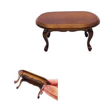 

1/12 Mini Dollhouse Furniture Miniature Teatable Coffee Table Living Room Toy Doll House Accessories Simulation Kids Toy D9#