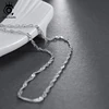 ORSA JEWELS 925 Sterling Silver Twisted Curb Singapore Rope Link Chain for Women Silver Necklace Jewelry Wholesale Gift SC02 4