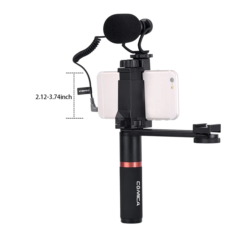  Comica Cvm-Vm10-K4 Smartphone Video Kit with Cardioid Directional Video Micro-phone Phone Holder Or