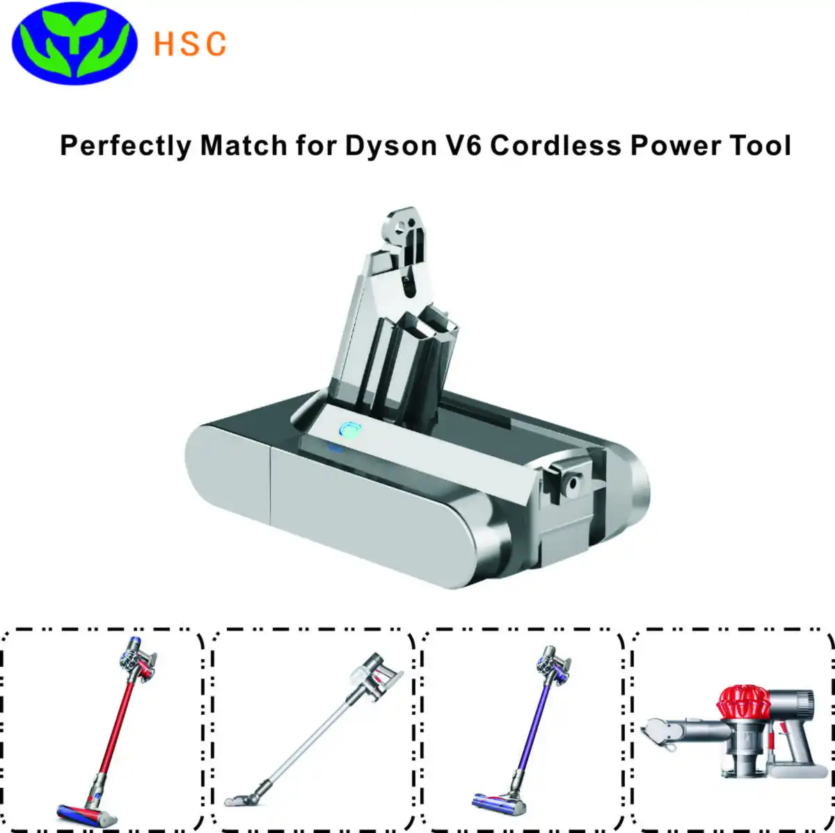 2500 мАч 22,2 в Li-Ion Батарея для Dysn V6 595 650 770 880 DC58 DC59 DC61 DC62 животных ручной Портативный Батарея