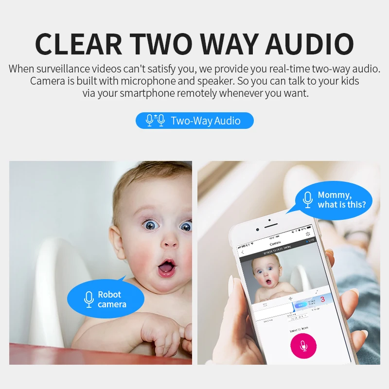3MP Smart Robot IP Camera Wifi Home Security CCTV Camera Wreless Night Vision Baby Monitor Surveillance Camera YCC365 Wholesale