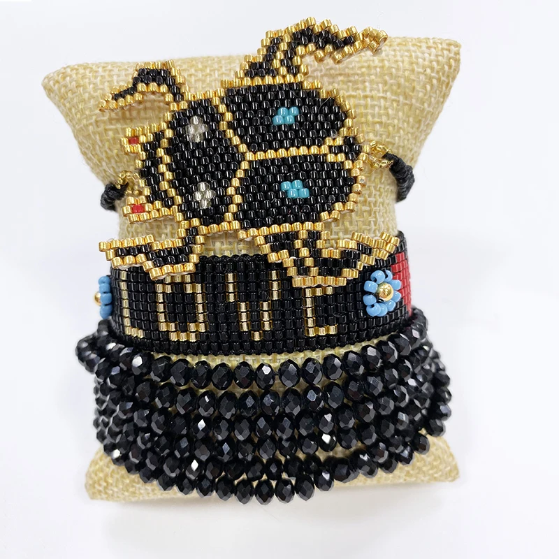 

Rttooas MIYUKI Beetle Bracelets Women Handmade Beetle Charm Bracelet Fashion Tassel Jewelry Loom Beaded Pulseras Mujer Moda 2020