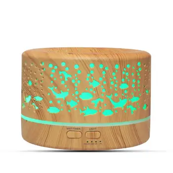 

Free shipping 700ml wood grain aromatherapy diffuser ultrasonic air fresh humidifier with RGB night light