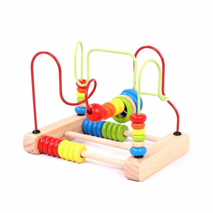 

Large Beaded Bracelet Bead Toy Children's Baby Wooden Early Childhood Educational Abacus Calculation Brains Building Blocks