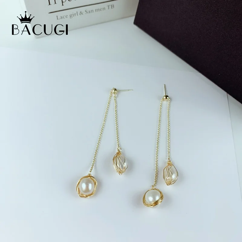 Original Design Natural Baroque Pearl For Women Boho Custom Dangle Earrings Handmade Luxury Fine Jewelry