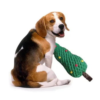 

Dog Cotton Dog Rope Chew Toy Christmas Tree Shape Molar For Teeth Cleaning Supplies For Dogs