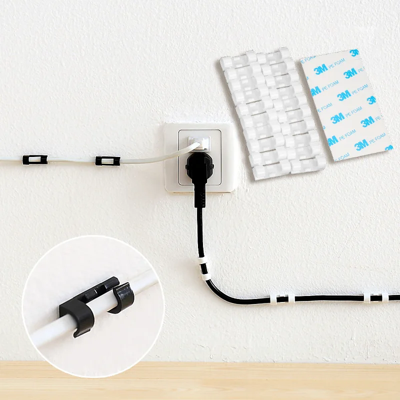 Click to Buy 5x Wire Cable Clips Organizer Desktop & Workstation Clips Cord Management Holder USB Charging Data Line Cable Winder Now Title On Aliexpress : Wire Cable Clips Organizer Desktop & Workstation Clips Cord Management Holder USB Charging Data Line Cable Winder
