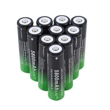 

10Pcs Practical Rechargeable 18650 Batteries 5800mAh 3.7V Rechargeable Batteries Durable 18650 Batteries