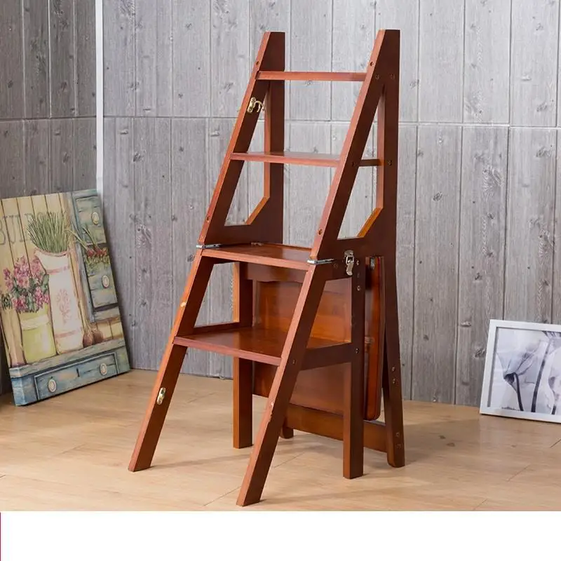 MODEL Q Крытый Echelle Pliante Кухня Taburete Cocina складной Escalera Plegable деревянный стул Escabeau Merdiven табурет-стремянка - Цвет: MODEL Q
