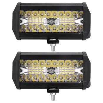 

2PCS 7 inch LED Bar LED Work Light Driving Offroad Boat Car Tractor Boat Spot Flood Truck 4x4 SUV ATV 12V 24V Off Road Fog Lamp