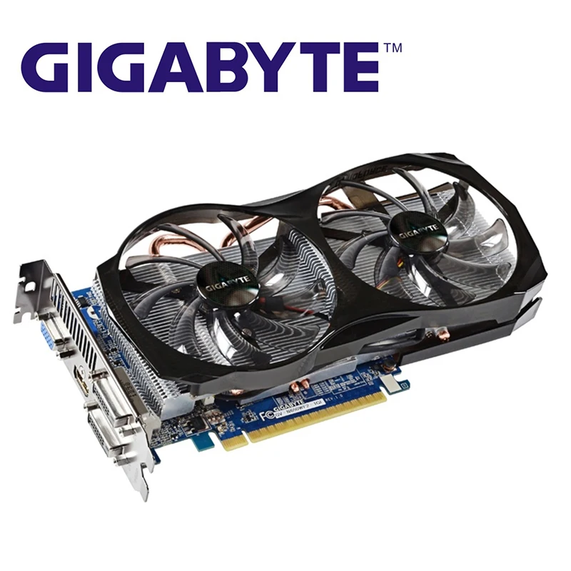 Видеокарты GIGABYTE GV-N650WF2-1GI GTX650 1 ГБ 128 бит GDDR5 видеокарта для nVIDIA GTX 650 Geforce HDMI Dvi VGA