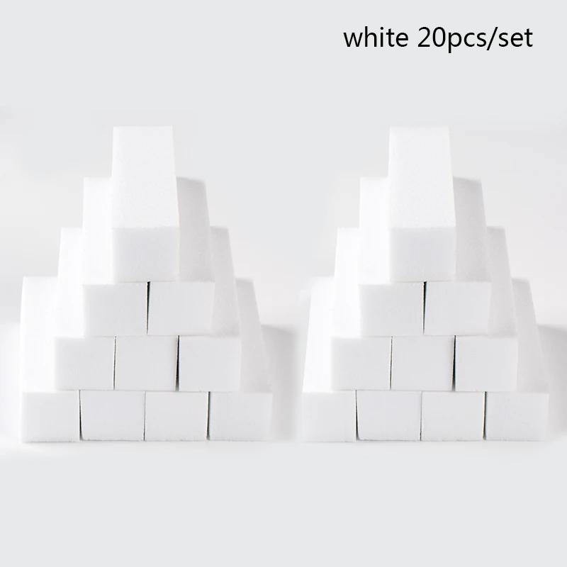 W5020x4 1/5/10 шт Губка пилочка для ногтей белый шлифовальный буферный блок для лака для ногтей, лак для ногтей извести не поврежденные ногти прочный инструменты для маникюра - Цвет: W5020x4