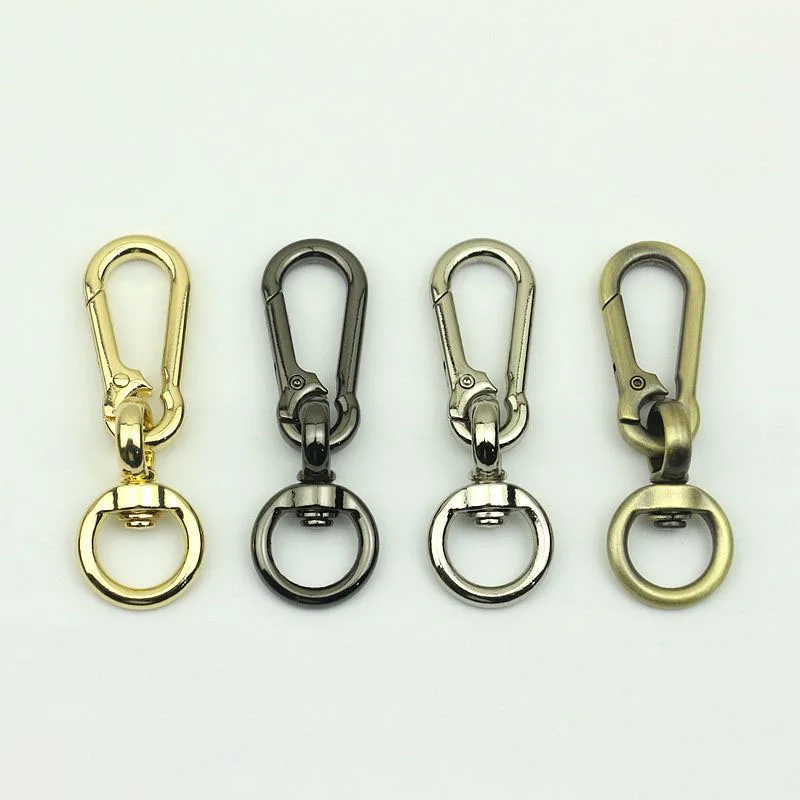 20Pcs 13mm Metal Bags Dog Buckle Snap Hook Bag Hanger Lobster Clasp DIY Sewing Swivel Key Ring Chain Buttons Leather Craft