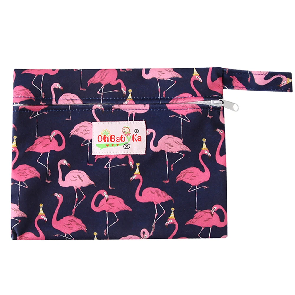WSG09 Ohbabyka детские сумки для подгузников многоразовые тканевые подгузники влажные/сухие сумки один карман водонепроницаемые сумки для подгузников с застежкой-молнией - Цвет: WSG09