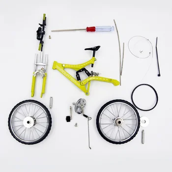 

Diy edcuation puzzle suspension bicycle structure model assembled zinc Aolly bike model