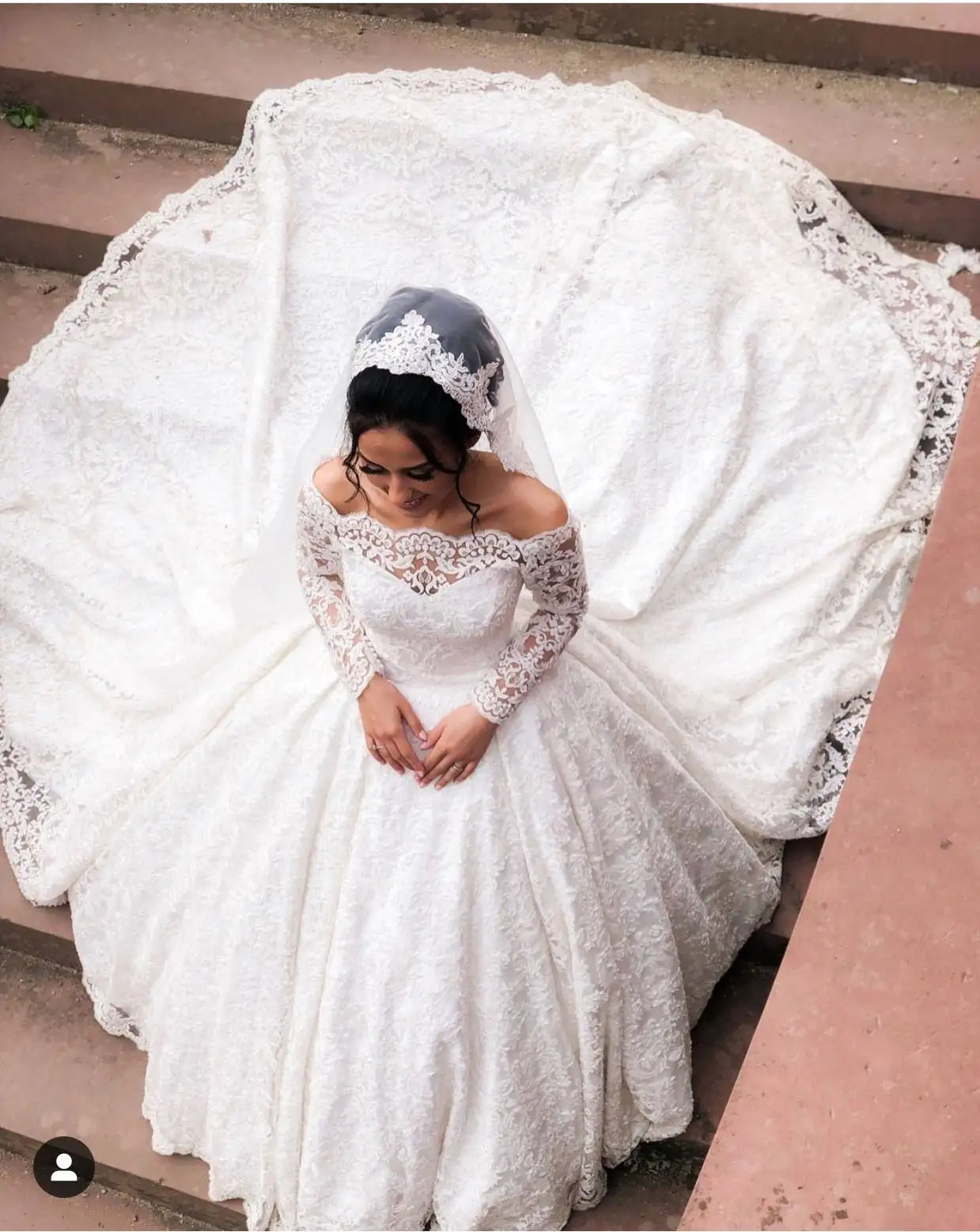 Vestidos De Novia свадебное платье с длинными рукавами элегантное Кружевное Свадебное бальное платье с длинным шлейфом платье невесты gelinlik