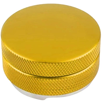 

58Mm Coffee Dispenser/Leveling Tool, Stainless Steel Palm Tamper With 3 Angle Slots - Non-Slip Edge, Easy To Use, Even Press, No