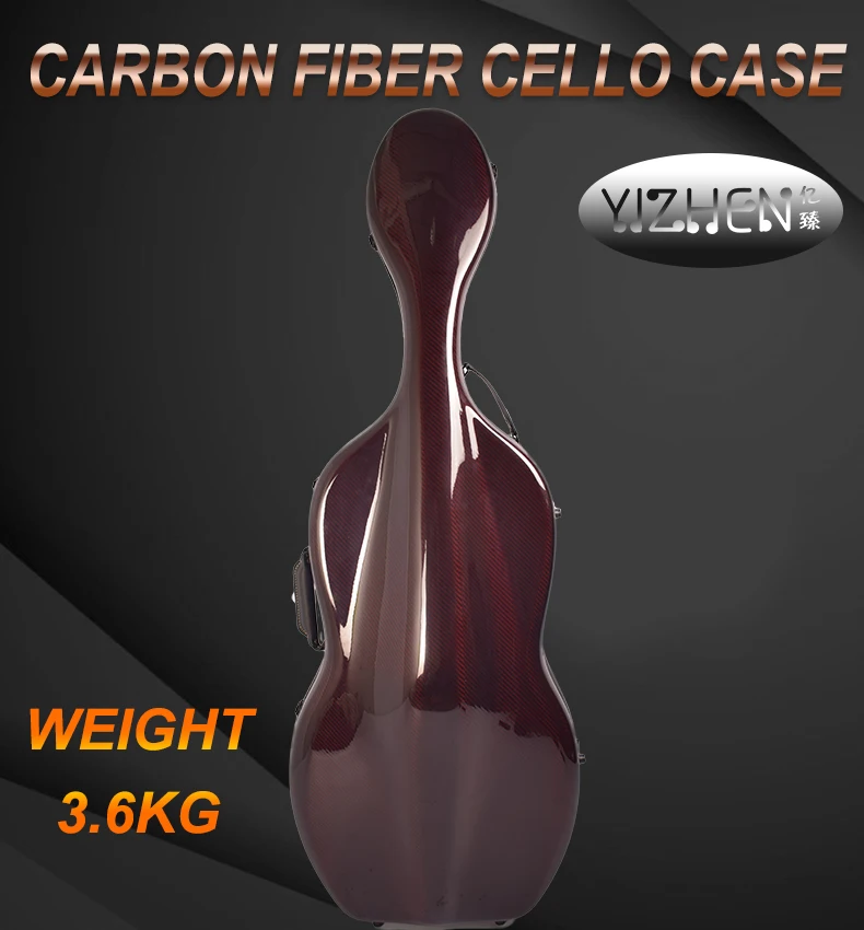 4 / 4 cello Case red Carbon Fiber Cello Case