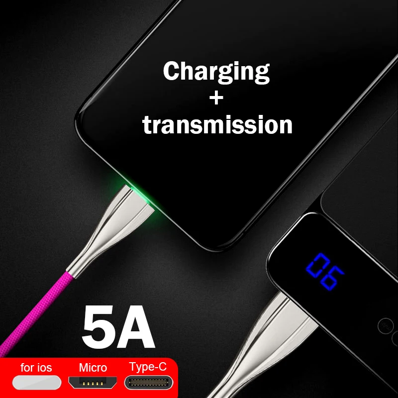 Радужный зарядный кабель для передачи данных Micro usb type-C кабель для Xiaomi mi9 кабели для зарядки для устройств iso type-C шнур Кабели для мобильных телефонов